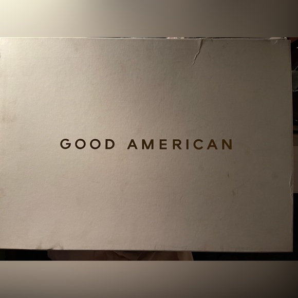 Good American Scandal Lace Up Stilleto Booties Stone BNWB Womens Size 9 Blk/Gold - Picture 5 of 16